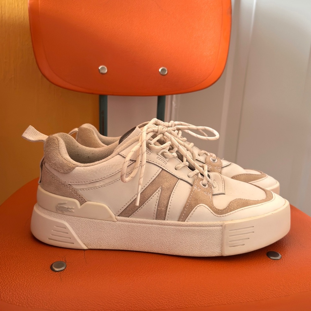 Lacoste Cream Chunky Platform Sneakers